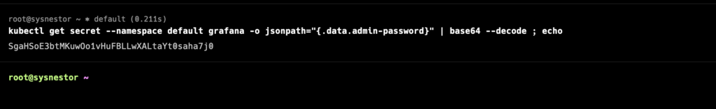 get Grafana admin password