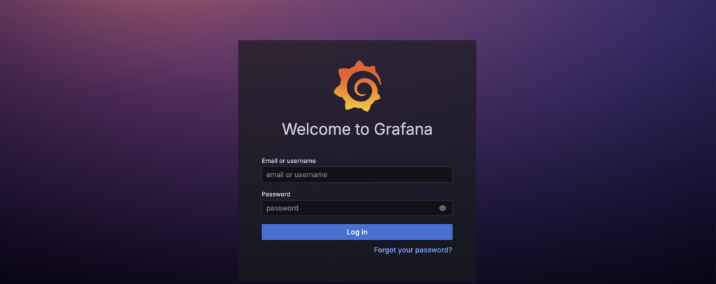 Accessing Grafana web