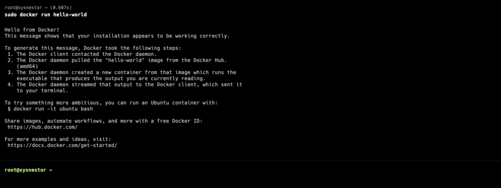 Verify Docker on Ubuntu 23 Installation