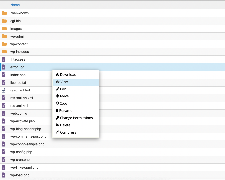 How to Locate the WordPress error_log File