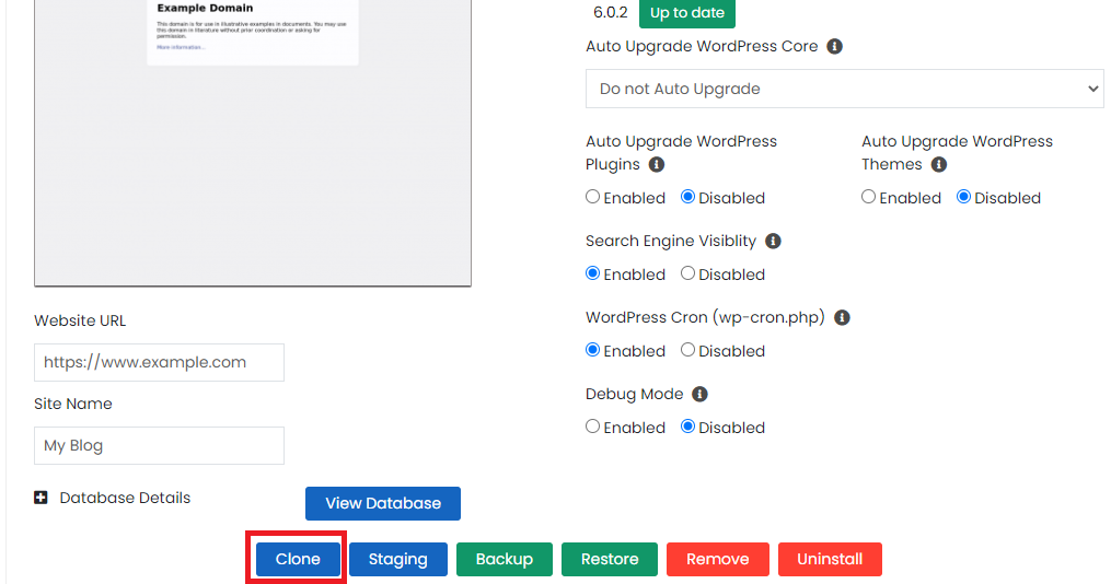 Clone a WordPress website