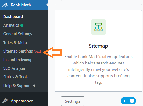 Sitemap Settings