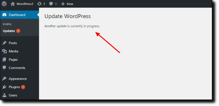 Fix WordPress Another Update is Currently in Progress Error